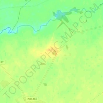 Topografische kaart Сорокино, hoogte, reliëf