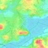 Topografische kaart Le Rozé, hoogte, reliëf