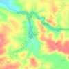 Topografische kaart Pradilla, hoogte, reliëf
