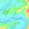 Topografische kaart Rouhénac, hoogte, reliëf
