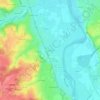 Topografische kaart Le Gruzeau, hoogte, reliëf