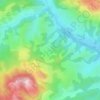 Topografische kaart Galbina, hoogte, reliëf