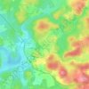Topografische kaart Chaleix, hoogte, reliëf