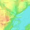 Topografische kaart Gajówka Adamów, hoogte, reliëf
