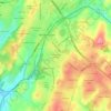 Topografische kaart Washington Heights, hoogte, reliëf