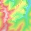 Topografische kaart Las Paules, hoogte, reliëf