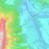 Topografische kaart Lesdiguières, hoogte, reliëf