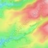 Topografische kaart Puech du Serre, hoogte, reliëf