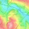 Topografische kaart Calverley, hoogte, reliëf