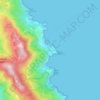 Topografische kaart Giglio Porto, hoogte, reliëf