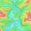 Topografische kaart el Vilar, hoogte, reliëf