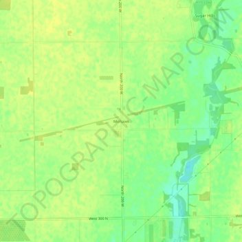 Topografische kaart Mohawk, hoogte, reliëf