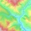 Topografische kaart Jilli, hoogte, reliëf