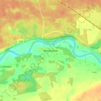 Topografische kaart Neubrück, hoogte, reliëf