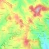 Topografische kaart Les Auberges, hoogte, reliëf