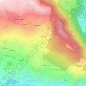 Topografische kaart Plau, hoogte, reliëf
