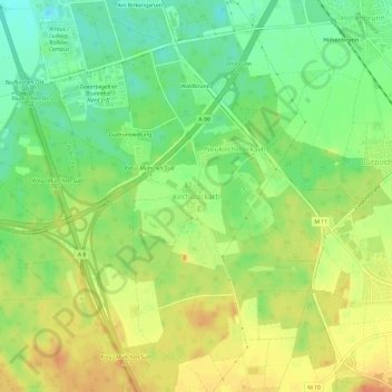 Topografische kaart Kirchstockach, hoogte, reliëf