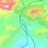 Topografische kaart Villanueva de Cauche, hoogte, reliëf