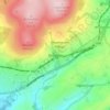 Topografische kaart Bittaford, hoogte, reliëf