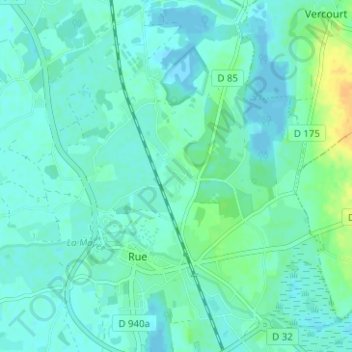 Topografische kaart Larronville, hoogte, reliëf
