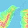 Topografische kaart Messina, hoogte, reliëf