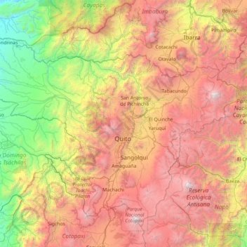 Topografische kaart Cochapamba, hoogte, reliëf
