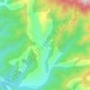 Topografische kaart Urdués, hoogte, reliëf