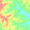 Topografische kaart Grogan, hoogte, reliëf