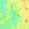 Topografische kaart Keene, hoogte, reliëf