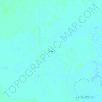 Topografische kaart Capiata, hoogte, reliëf