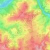 Topografische kaart Le Grand Colombier, hoogte, reliëf