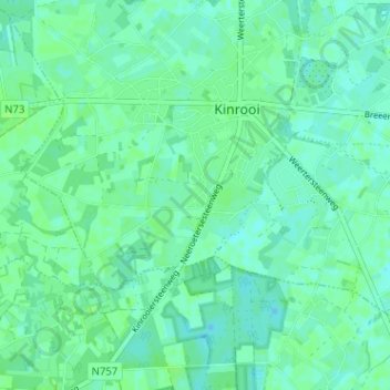 Topografische kaart Hagedoren, hoogte, reliëf