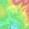 Topografische kaart Magome-juku, hoogte, reliëf