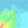 Topografische kaart Barranquilla, hoogte, reliëf
