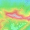 Topografische kaart Pico Mediodía, hoogte, reliëf