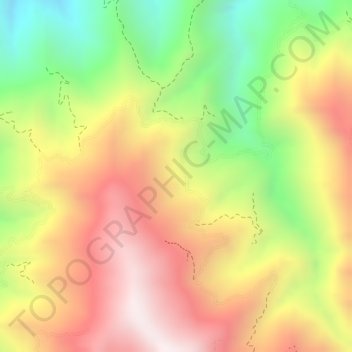 Topografische kaart El Guamo, hoogte, reliëf