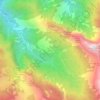 Topografische kaart Vinca, hoogte, reliëf