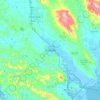 Topografische kaart Petaluma, hoogte, reliëf