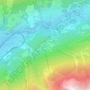Topografische kaart La Norma, hoogte, reliëf