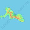 Topografische kaart Isla Robinson Crusoe, hoogte, reliëf