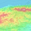 Topografische kaart Caracas, hoogte, reliëf