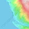 Topografische kaart Senj, hoogte, reliëf