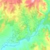 Topografische kaart Albendea, hoogte, reliëf