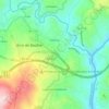 Topografische kaart Arco de Baúlhe, hoogte, reliëf