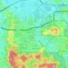 Topografische kaart Bandar Kinrara, hoogte, reliëf