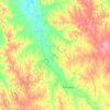 Topografische kaart Porcupine, hoogte, reliëf