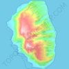 Topografische kaart Isla Alejandro Selkirk, hoogte, reliëf