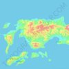 Topografische kaart Seram Bagian Barat, hoogte, reliëf
