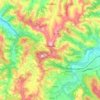 Topografische kaart Cremolino, hoogte, reliëf