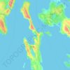 Topografische kaart Grad Cres, hoogte, reliëf